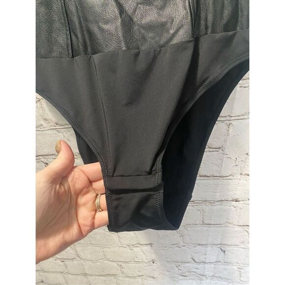 INC international concepts faux leather bodysuit - Picture 5 of 6